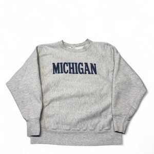 Vintage 80s Champion reverse weave Michigan wolverines crewneck S made in USA